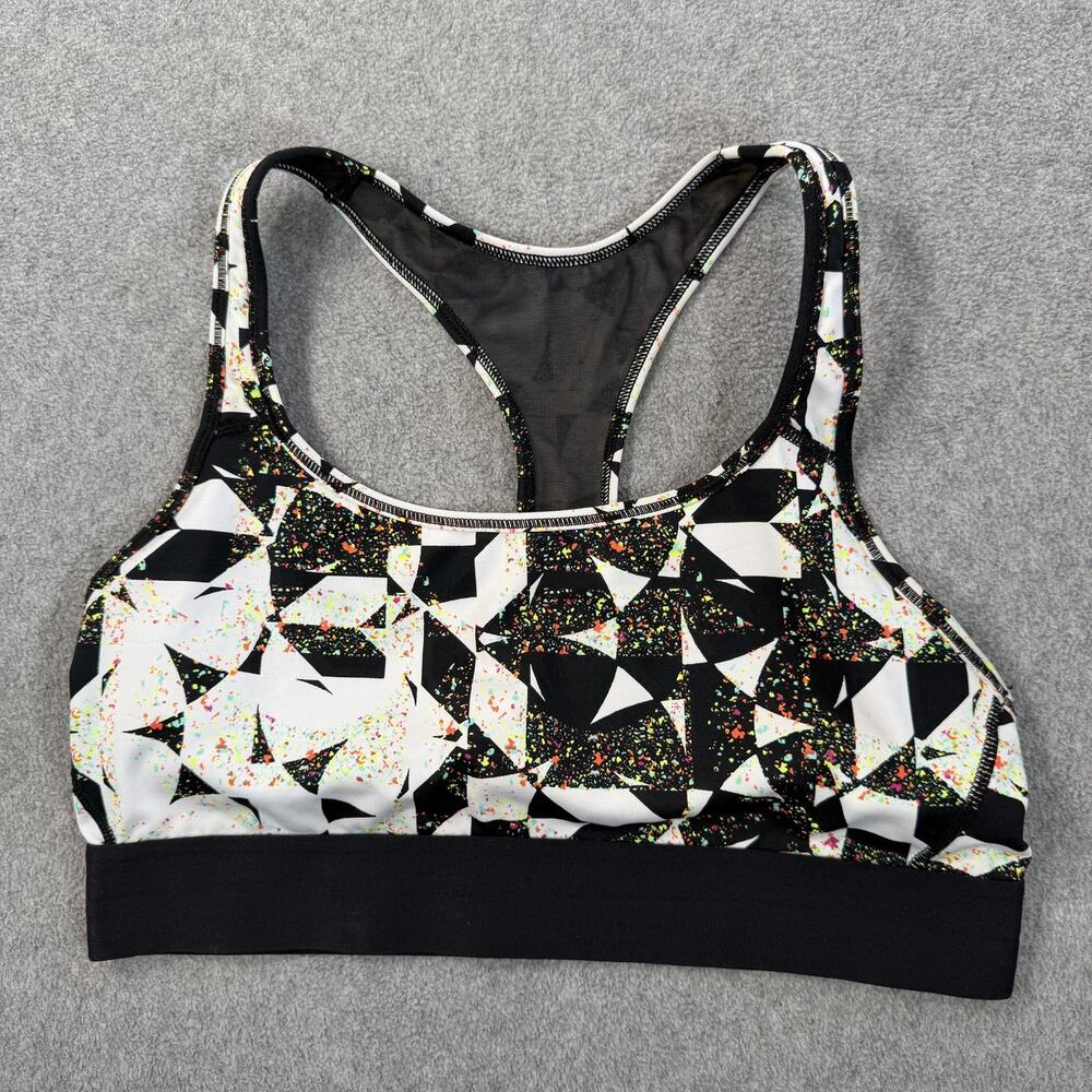 Victoria Sport Sports Bra Women's Medium Racerback Geometric Splatter Paint